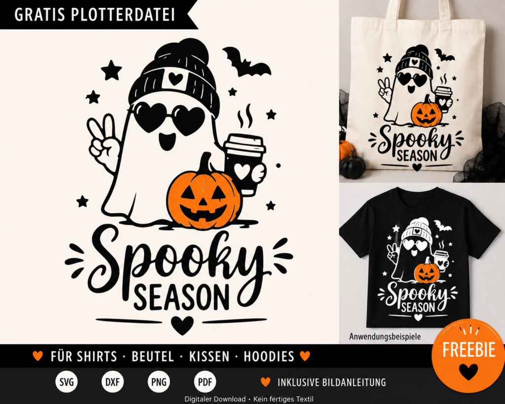 Spooky Season – kostenlose Halloween-Plotterdatei
